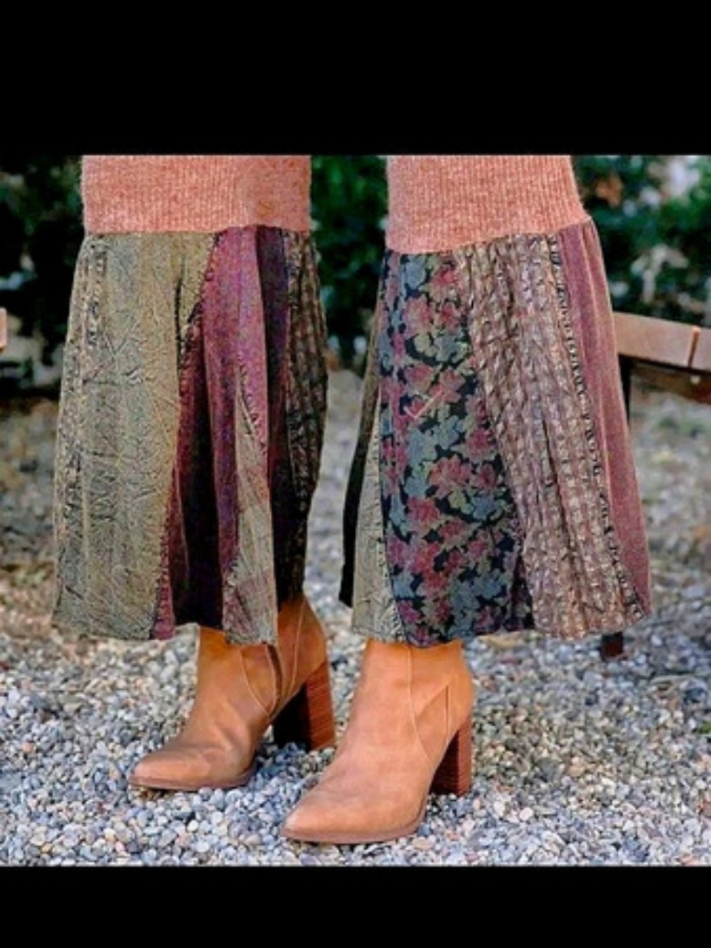 Young Threads Tiered Patchwork Pants